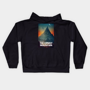 Discover The Lonely Mountain - Travel Poster - Fantasy Funny Kids Hoodie